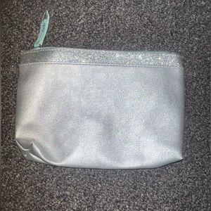 Silver Gray Ipsy Cosmetics Bag